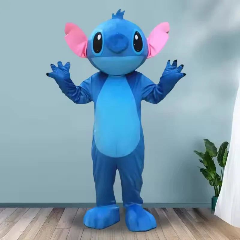 Disney Blue Stitch Lilo Mascotte Cosplay Kostuum Cartoon Hot Karakter Fancy Dress Verjaardag Carnaval Party Prestaties Props