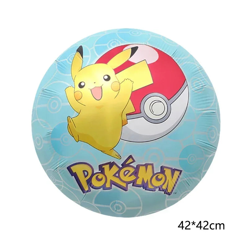 Pokemon balloon Pikachu Squirtle Bulbasaur Pikachu Human figure Aluminum balloon Decoration Supplies Kids Birthday Party Gift