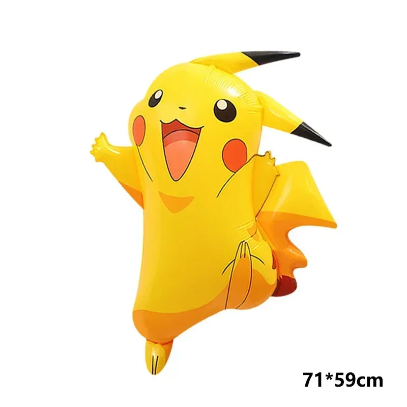 Pokemon balloon Pikachu Squirtle Bulbasaur Pikachu Human figure Aluminum balloon Decoration Supplies Kids Birthday Party Gift