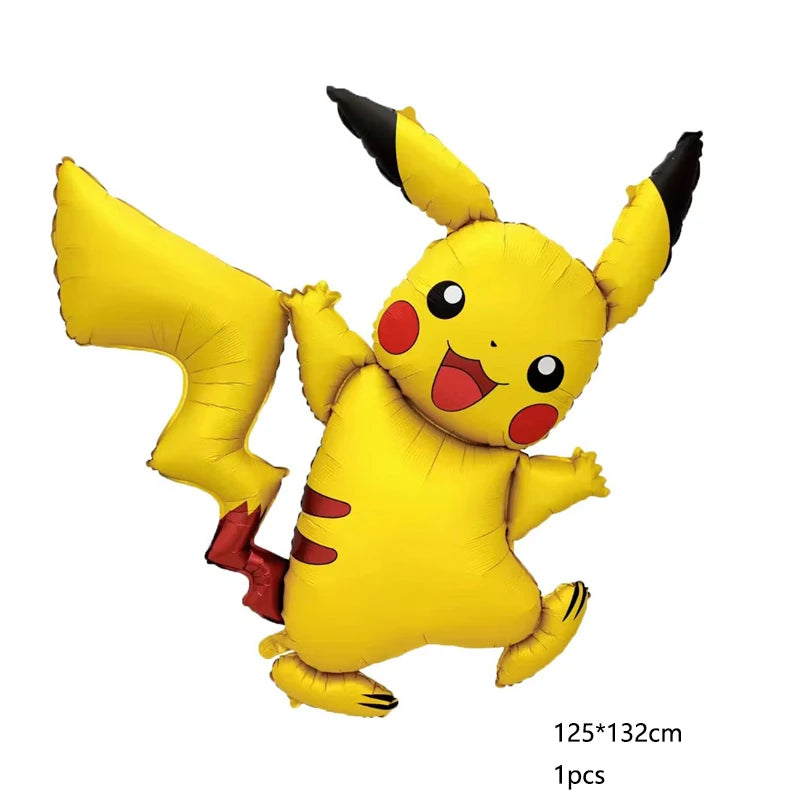 Pokemon balloon Pikachu Squirtle Bulbasaur Pikachu Human figure Aluminum balloon Decoration Supplies Kids Birthday Party Gift
