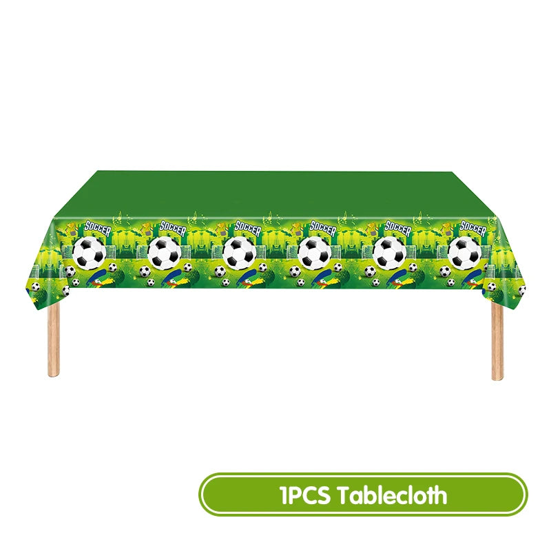 Voetbal Verjaardag Decoraties Voetbal Verjaardag Jongen Tafelkleed Achtergrond Feestartikelen Ballonnen Set Feestartikelen Kinderverjaardag