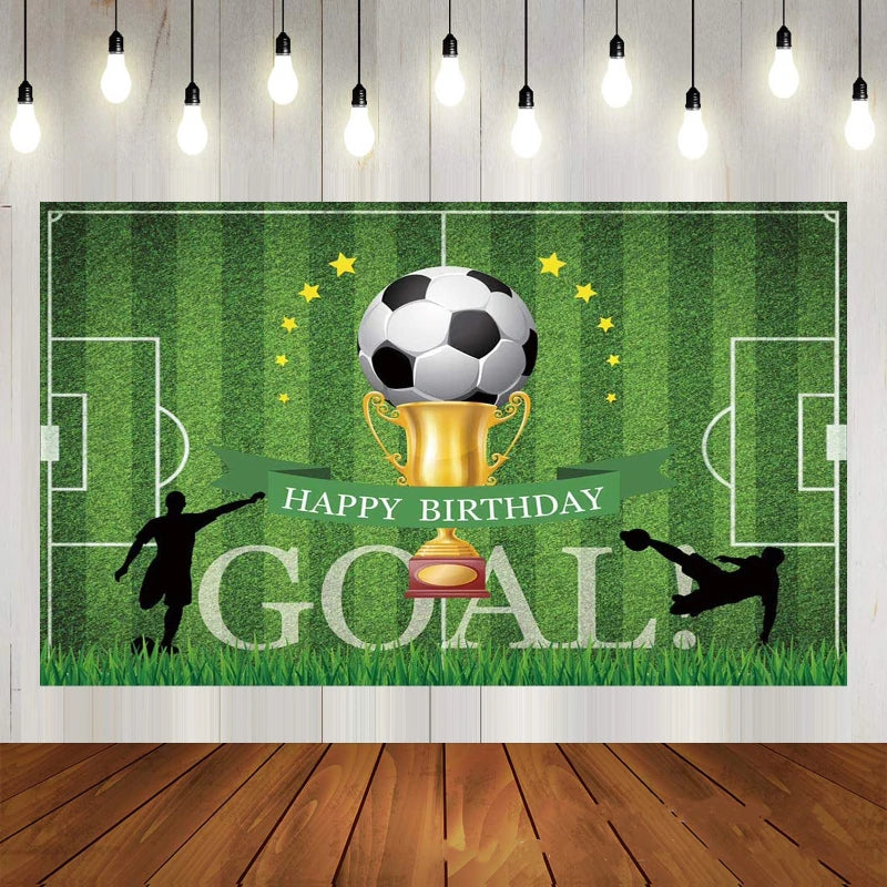 Voetbal Thema Verjaardagsfeestje Decoratie Servies Set Ballon Kit Voetbal Party Jongen Meisje kind Gunsten Banner Achtergrond Cup Plaat