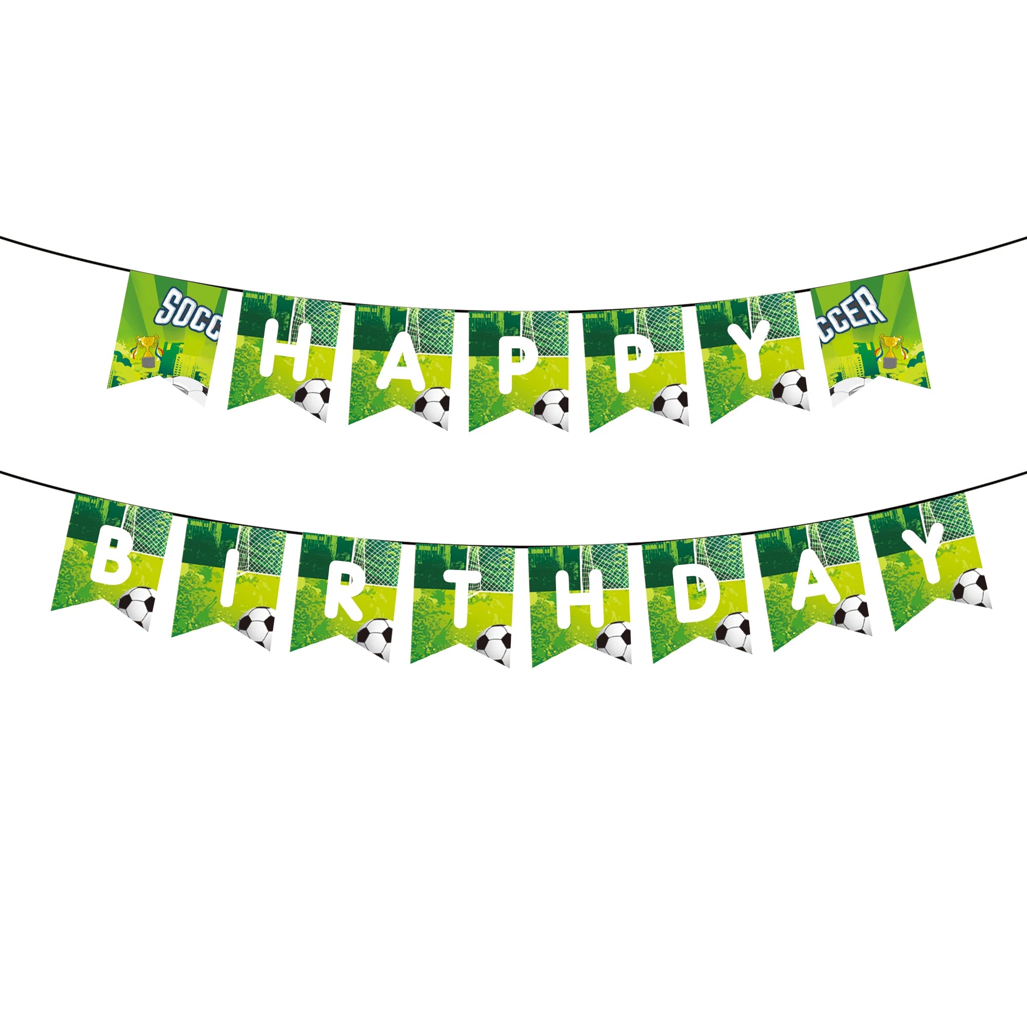 Voetbal Thema Verjaardagsfeestje Decoratie Servies Set Ballon Kit Voetbal Party Jongen Meisje kind Gunsten Banner Achtergrond Cup Plaat