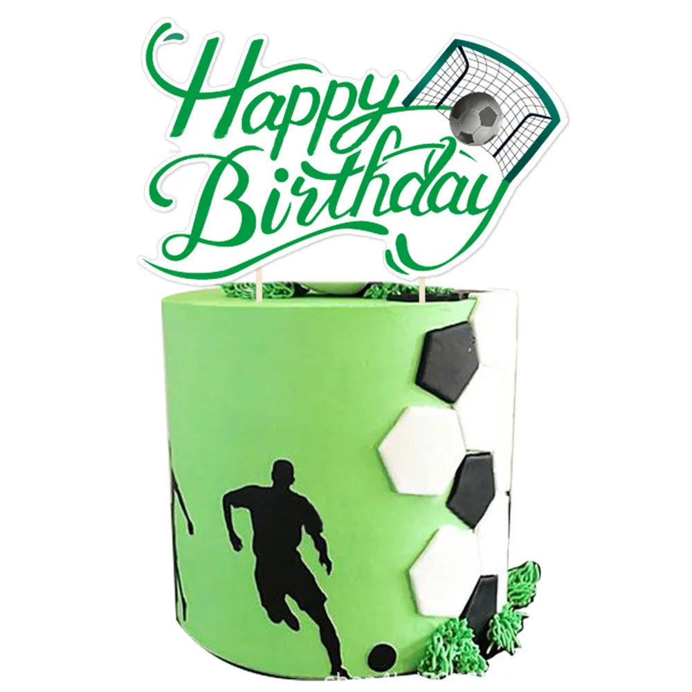 Voetbal Thema Verjaardagsfeestje Decoratie Servies Set Ballon Kit Voetbal Party Jongen Meisje kind Gunsten Banner Achtergrond Cup Plaat