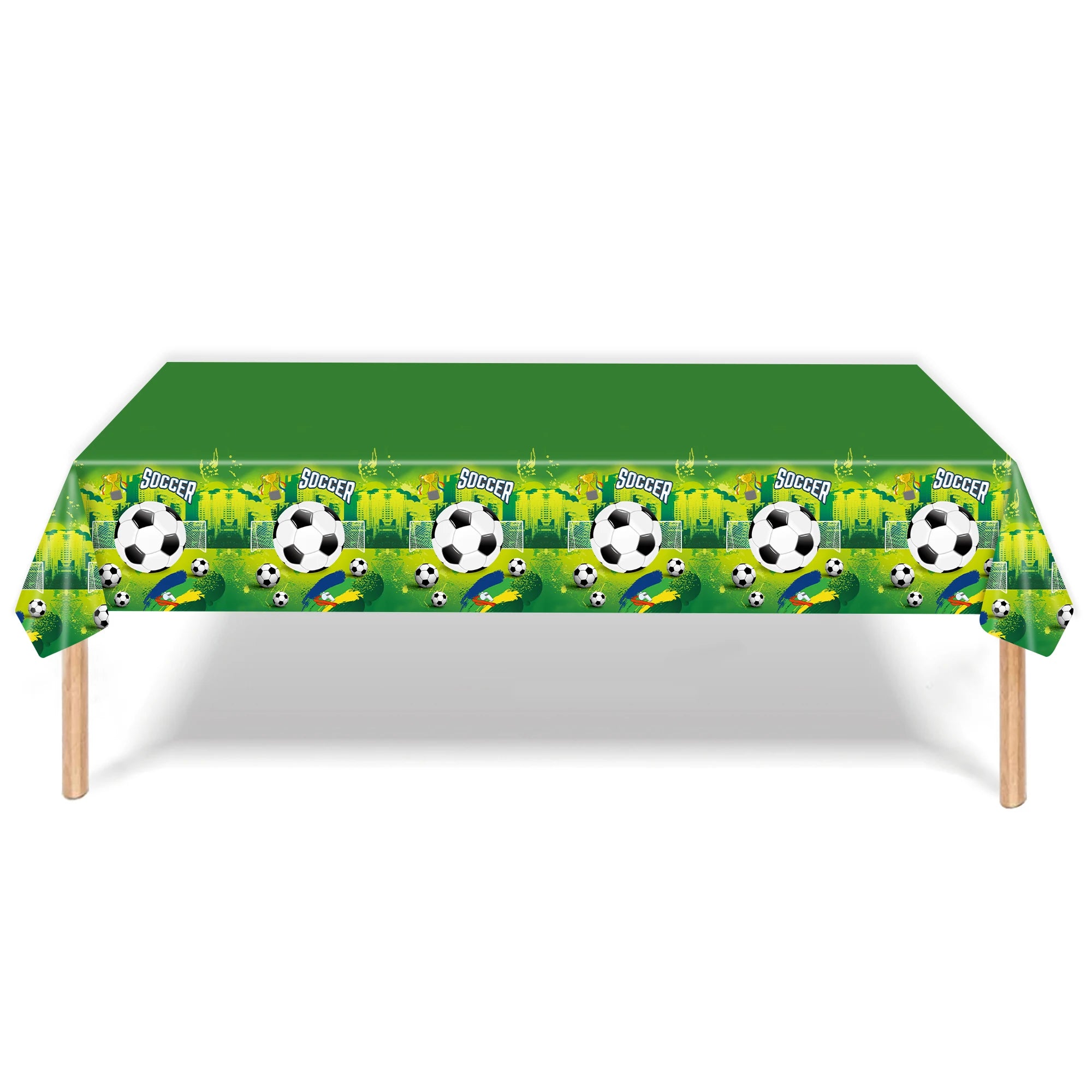 Voetbal Thema Verjaardagsfeestje Decoratie Servies Set Ballon Kit Voetbal Party Jongen Meisje kind Gunsten Banner Achtergrond Cup Plaat