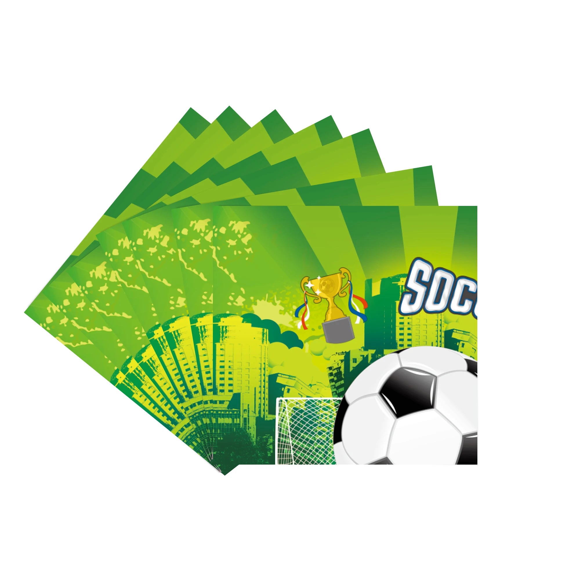 Voetbal Thema Verjaardagsfeestje Decoratie Servies Set Ballon Kit Voetbal Party Jongen Meisje kind Gunsten Banner Achtergrond Cup Plaat