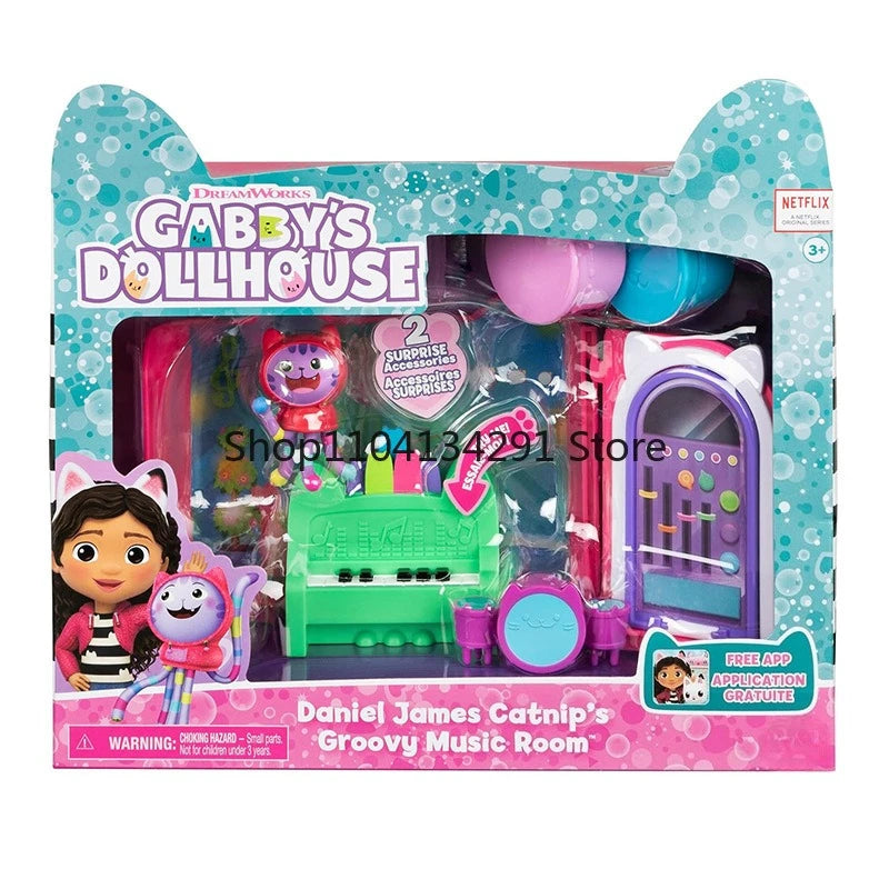 Gabby's Dollhouse Toys Baby Box Cat Craft-A-Riffic Room Gabby Magic House Deluxe Figure Playhouse Set Girl Play House Toys Gifts