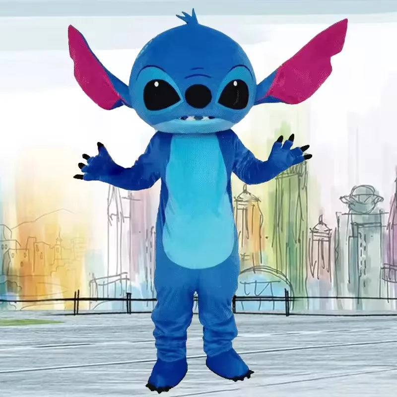 Disney Blue Stitch Lilo Mascotte Cosplay Kostuum Cartoon Hot Karakter Fancy Dress Verjaardag Carnaval Party Prestaties Props