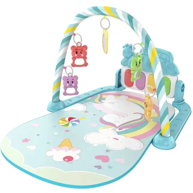 Baby 0-1 years old baby fitness stand pedal piano toy newborn music pedal piano fitness equipment bed bell toy