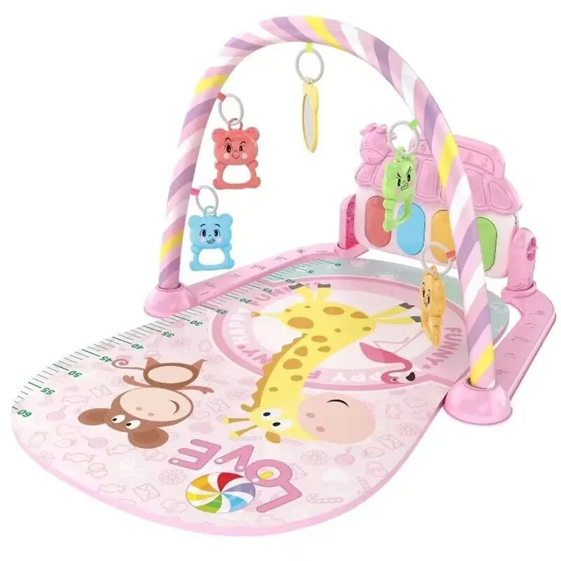 Baby 0-1 years old baby fitness stand pedal piano toy newborn music pedal piano fitness equipment bed bell toy