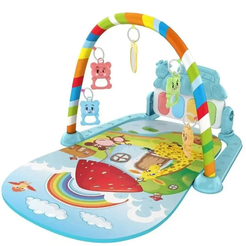 Baby 0-1 years old baby fitness stand pedal piano toy newborn music pedal piano fitness equipment bed bell toy