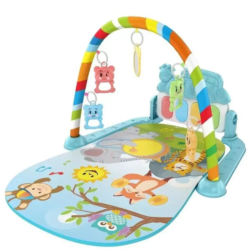 Baby 0-1 years old baby fitness stand pedal piano toy newborn music pedal piano fitness equipment bed bell toy