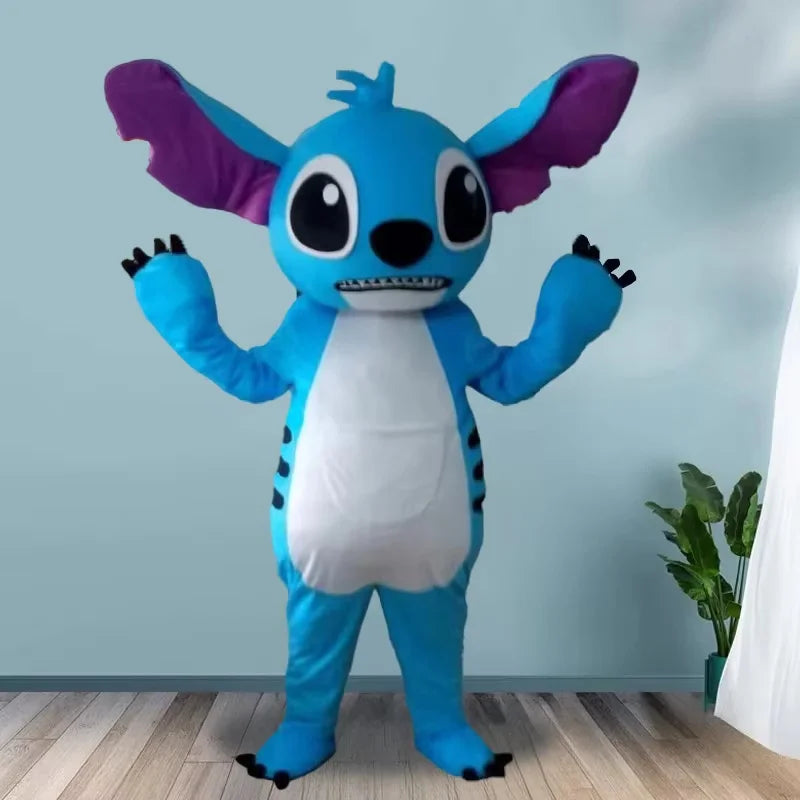 Disney Blue Stitch Lilo Mascotte Cosplay Kostuum Cartoon Hot Karakter Fancy Dress Verjaardag Carnaval Party Prestaties Props