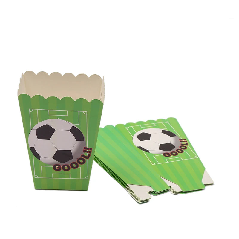 Voetbal Thema Verjaardagsfeestje Decoratie Servies Set Ballon Kit Voetbal Party Jongen Meisje kind Gunsten Banner Achtergrond Cup Plaat