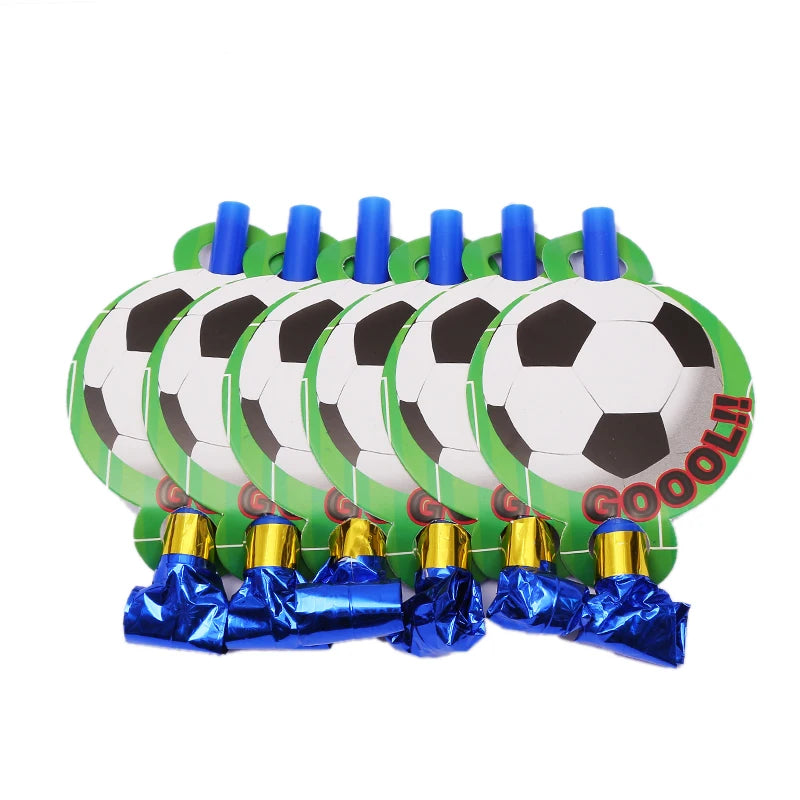 Voetbal Thema Verjaardagsfeestje Decoratie Servies Set Ballon Kit Voetbal Party Jongen Meisje kind Gunsten Banner Achtergrond Cup Plaat
