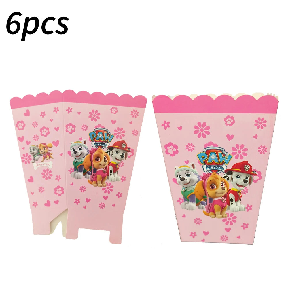 Roze Skye Paw Patrol Verjaardagsfeestje Decoratie Kinderdouche Jongens Meisjes Serviesbenodigdheden Tafelkleed Ballon Taart Topper Stro