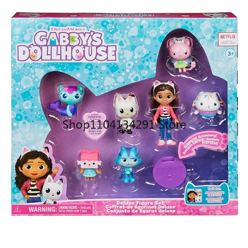 Gabby's Dollhouse Toys Baby Box Cat Craft-A-Riffic Room Gabby Magic House Deluxe Figure Playhouse Set Girl Play House Toys Gifts