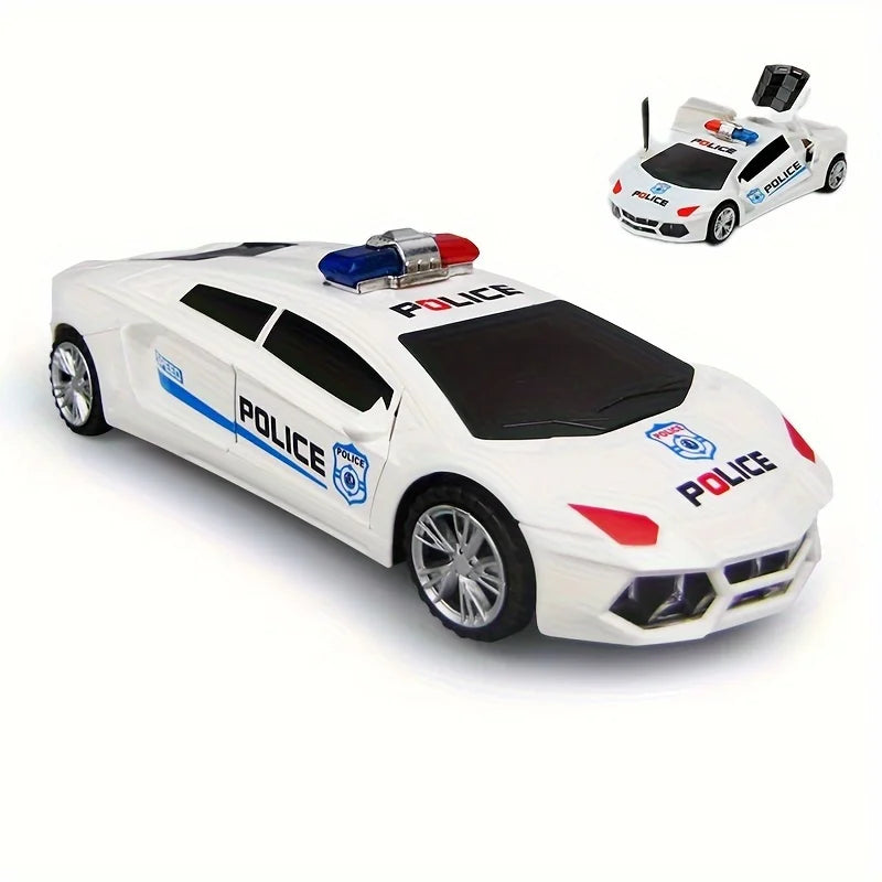 360 ° Roterende Politie Auto Speelgoed Met Geluid En Licht Elektrische Automatische Open Deuren Educatief Voertuig Speelgoed Voor Kinderen Kinderen