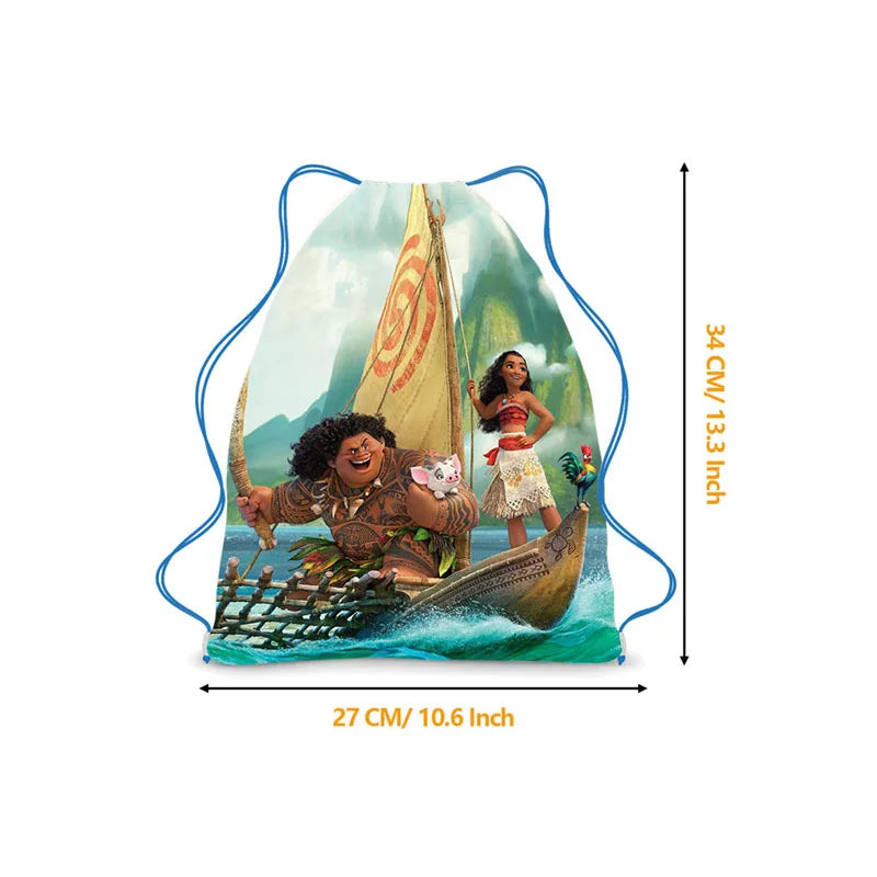 6/36 Stuks Moana Gift Bags Kids Gunsten Baby Shower Non-Woven Stof Trekkoord Rugzak Baby Shower Party Decor Verjaardagsbenodigdheden