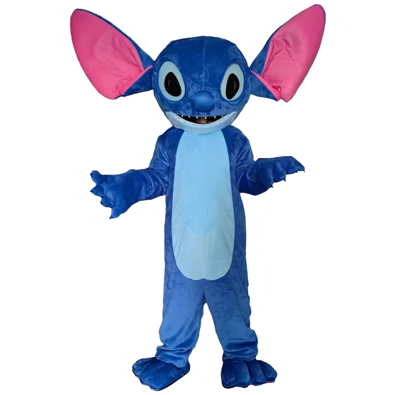 Disney Blue Stitch Lilo Mascotte Cosplay Kostuum Cartoon Hot Karakter Fancy Dress Verjaardag Carnaval Party Prestaties Props