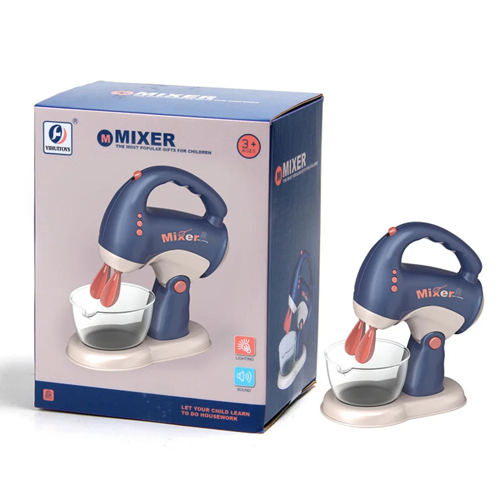 Pretend Play Toys for Kids, Pretend Play Kitchen Appliances Toy Set with Coffee Maker Machine,Mixer and Toaster Sound and Light