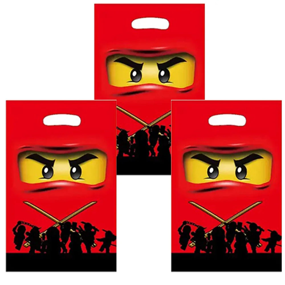 10/50Pcs Cartoon Ninja Gift Bag Birthday Party Supplies Candy Bag Gift Filling Bag Gifts to Guests Children Baby Shower Supplies