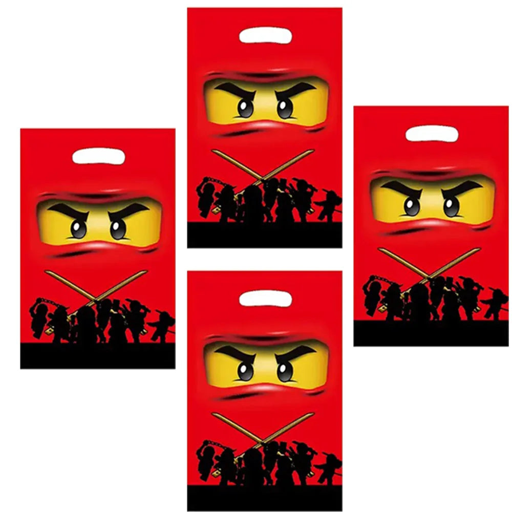 10/50Pcs Cartoon Ninja Gift Bag Birthday Party Supplies Candy Bag Gift Filling Bag Gifts to Guests Children Baby Shower Supplies