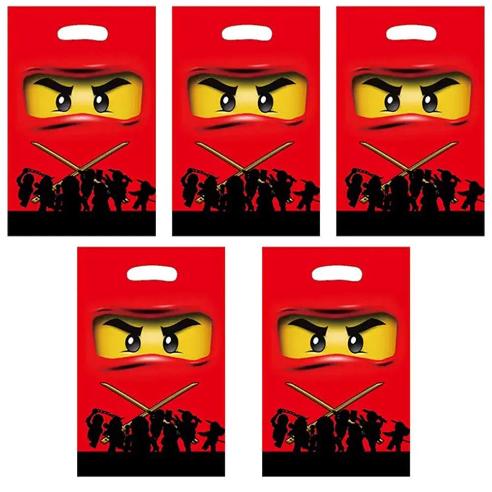 10/50Pcs Cartoon Ninja Gift Bag Birthday Party Supplies Candy Bag Gift Filling Bag Gifts to Guests Children Baby Shower Supplies