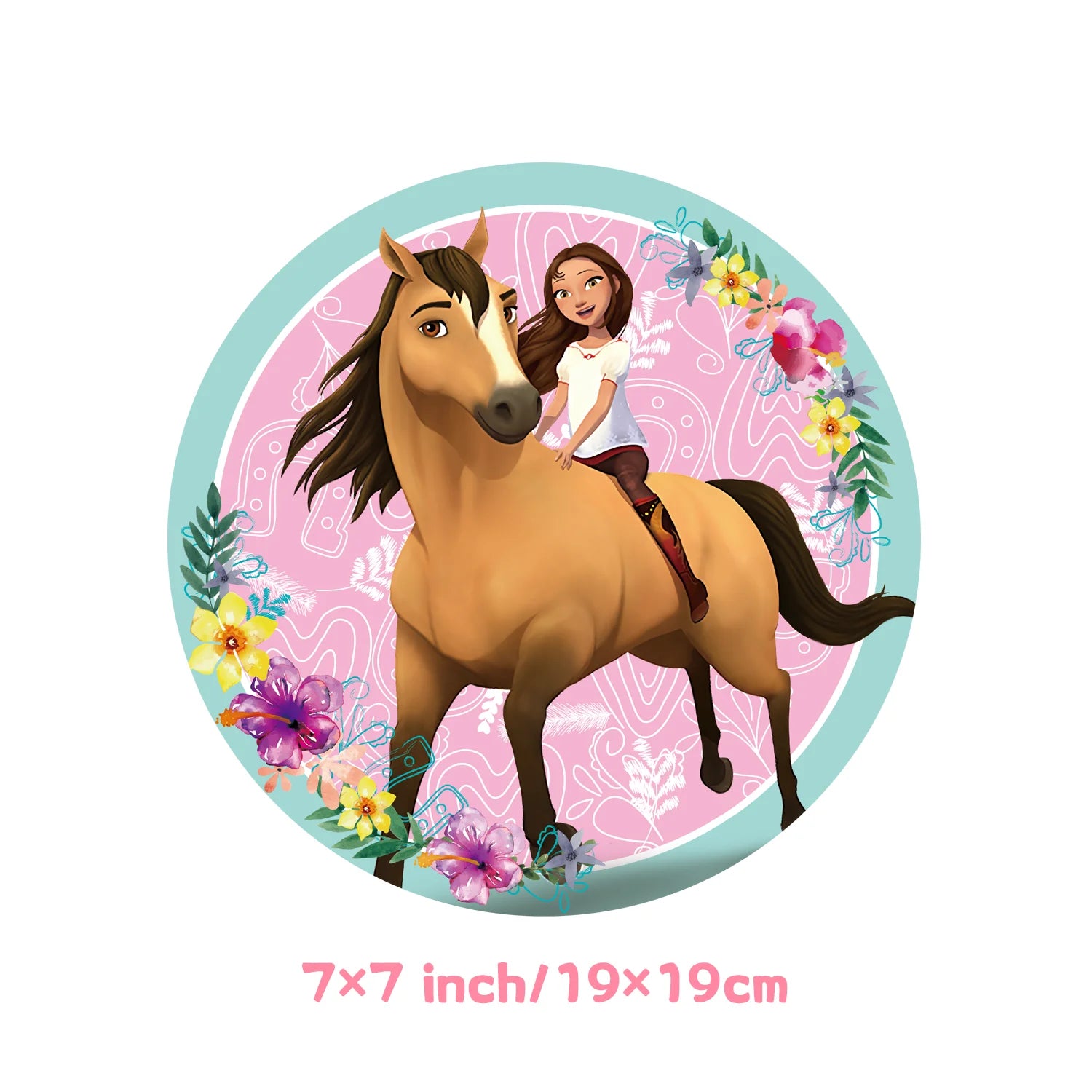 Cartoon Paard Verjaardagsfeestje Decoratie Geest-Hengst Jongen Meisje Gunst DIY Cake Topper Cup Plaat Tafelkleed Baby Douche Benodigdheden