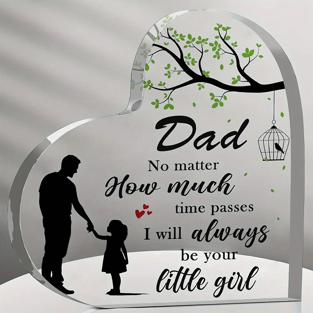 Papa geschenken van dochter acryl plaque vaders papa cadeau voor papa papa verjaardagscadeaus kerst papa geschenken, festival, Halloween decor