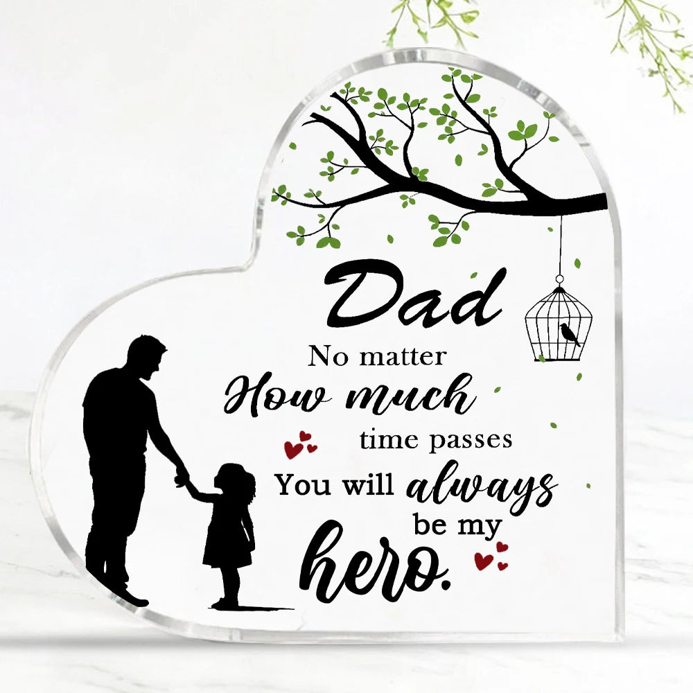 Papa geschenken van dochter acryl plaque vaders papa cadeau voor papa papa verjaardagscadeaus kerst papa geschenken, festival, Halloween decor