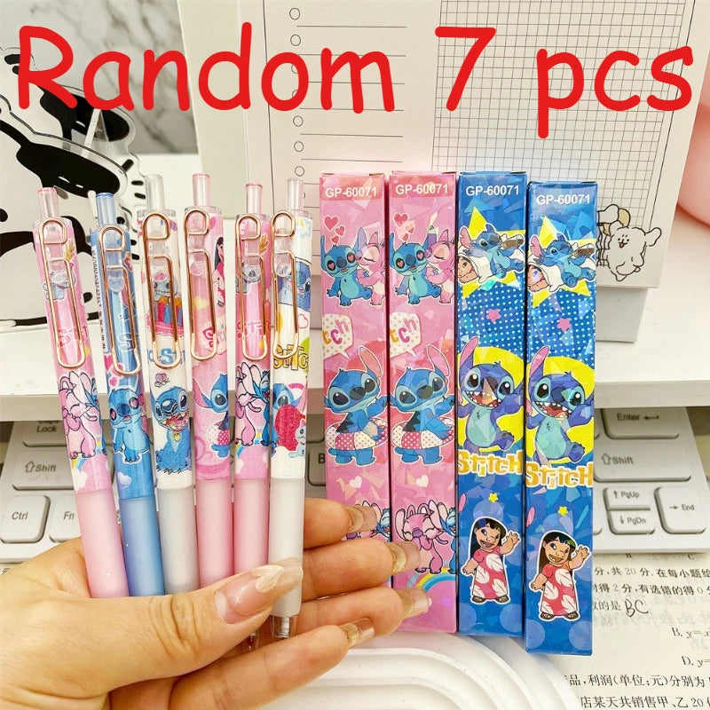 12pcs Stitch and Angel Children's Notebook and Ballpoint Pen Stationery Set, Spiral Notebook, Notepad, Birthday Gift