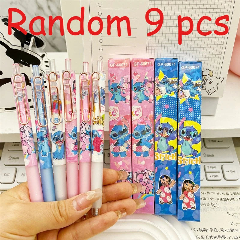 12pcs Stitch and Angel Children's Notebook and Ballpoint Pen Stationery Set, Spiral Notebook, Notepad, Birthday Gift