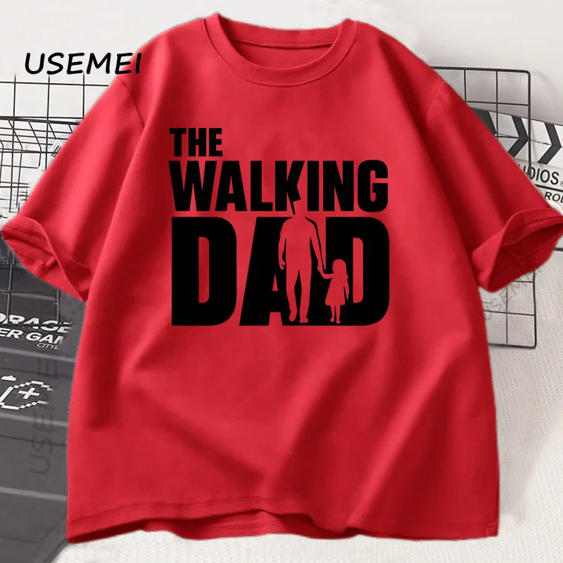 De wandelende papa grappig T-shirt grappige vader en dochter bijpassende tee shirt coole papa grafische T-shirts beste vaderdagkleding