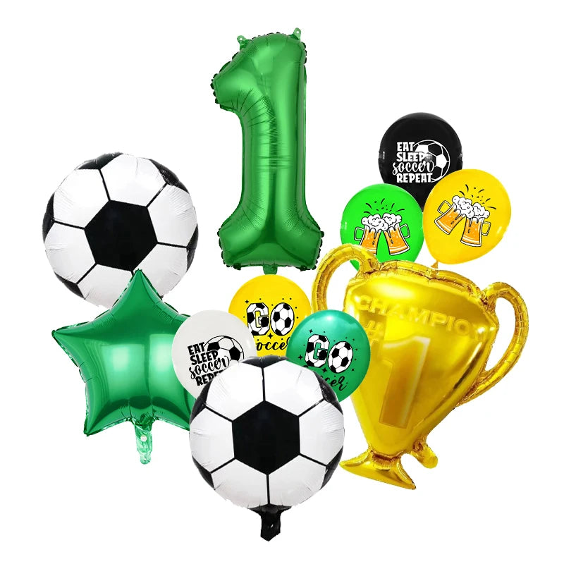 Voetbal Verjaardag Decoraties Voetbal Verjaardag Jongen Tafelkleed Achtergrond Feestartikelen Ballonnen Set Feestartikelen Kinderverjaardag