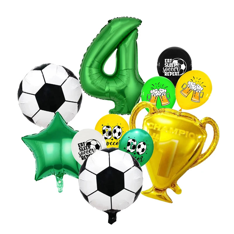 Voetbal Verjaardag Decoraties Voetbal Verjaardag Jongen Tafelkleed Achtergrond Feestartikelen Ballonnen Set Feestartikelen Kinderverjaardag
