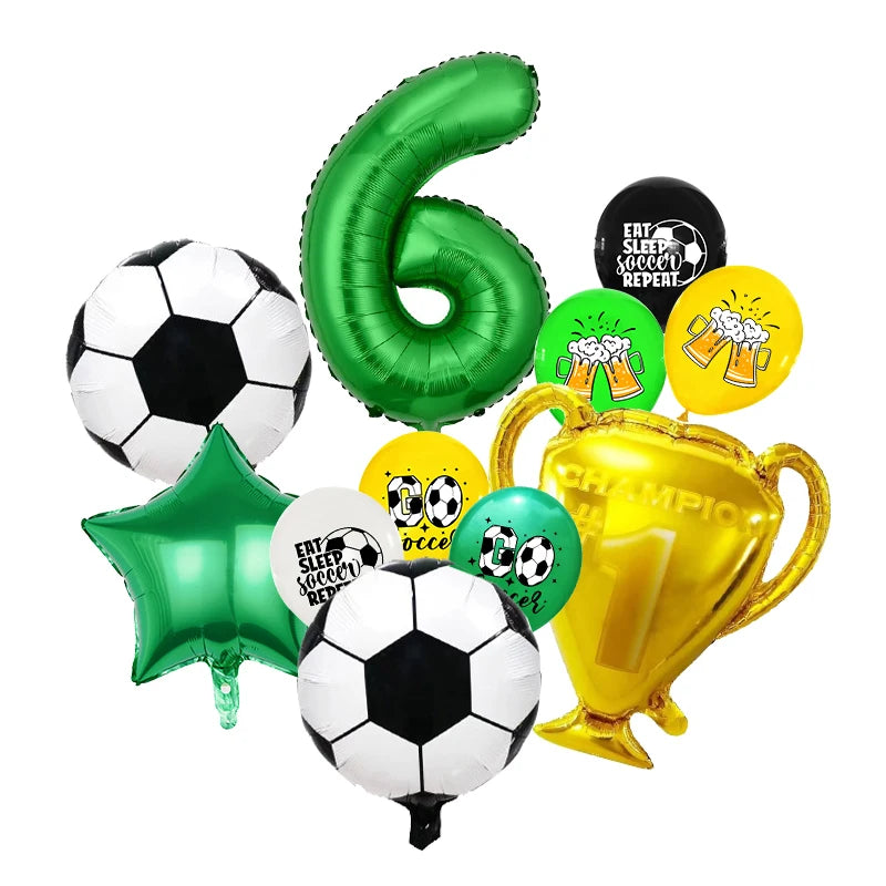 Voetbal Verjaardag Decoraties Voetbal Verjaardag Jongen Tafelkleed Achtergrond Feestartikelen Ballonnen Set Feestartikelen Kinderverjaardag