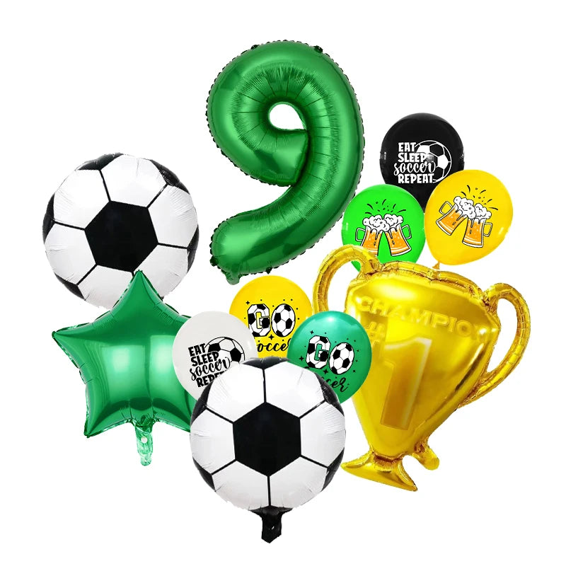 Voetbal Verjaardag Decoraties Voetbal Verjaardag Jongen Tafelkleed Achtergrond Feestartikelen Ballonnen Set Feestartikelen Kinderverjaardag