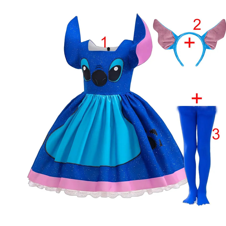Disney 2025 Lilo & Stitch film geïnspireerd rollenspel kostuum Stitch Dress Ohana 626, experiment prinses japon Halloween meisjes cosplay