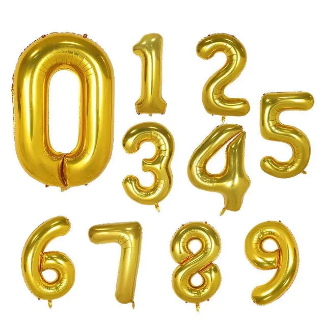 40Inch Foil Birthday Balloons 0-9 Helium Number Balloon Happy Birthday Wedding Party Decorations Shower Large Figures Globos