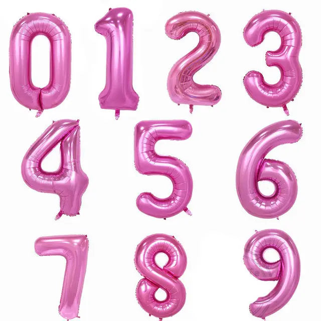40Inch Foil Birthday Balloons 0-9 Helium Number Balloon Happy Birthday Wedding Party Decorations Shower Large Figures Globos