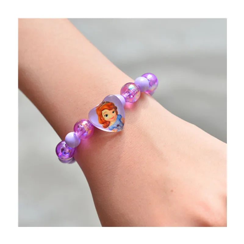 10PCS Princess Party Favor Sofia Snow White Frozen Bracelet Girl Happy Birthday Party Gift Cute Giveaway Pinata Filler