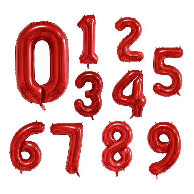 40Inch Foil Birthday Balloons 0-9 Helium Number Balloon Happy Birthday Wedding Party Decorations Shower Large Figures Globos