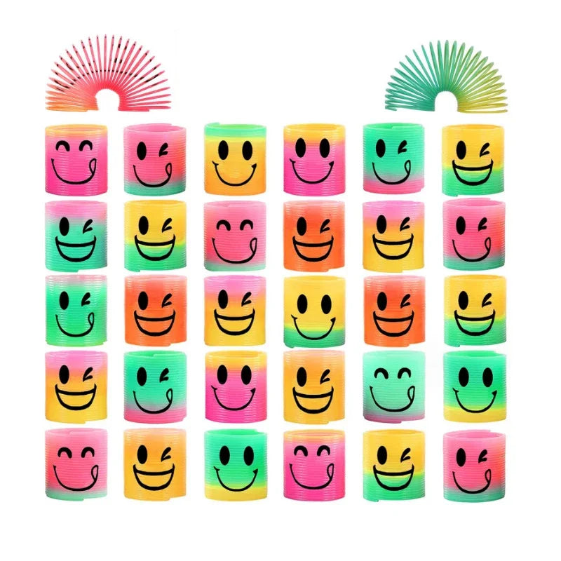 12/180Pcs Mini Rainbow Magic Springs Toys Children Birthday Party Favor Giveaway Gifts Souvenir Kindergarten Guest Pinata Filler