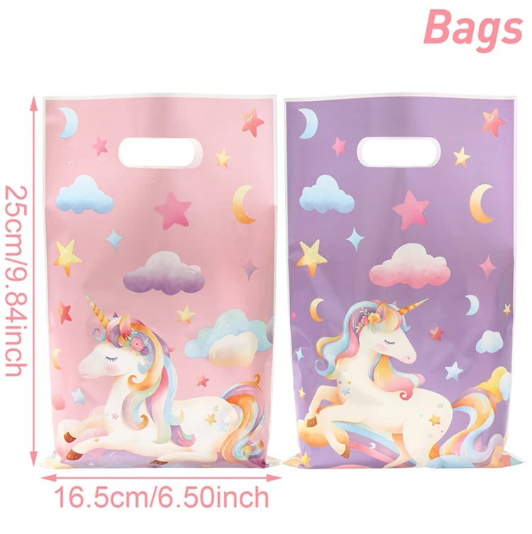 10/25/50pcs Handbag Candy Bags Unicorn Birthday Party Decor Kids Gift Packing Bag 1st Birthday Baby Shower Girl Party Supplies