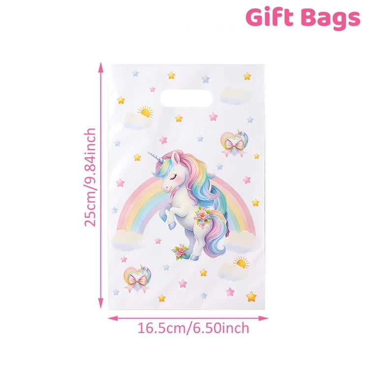 10/25/50pcs Handbag Candy Bags Unicorn Birthday Party Decor Kids Gift Packing Bag 1st Birthday Baby Shower Girl Party Supplies