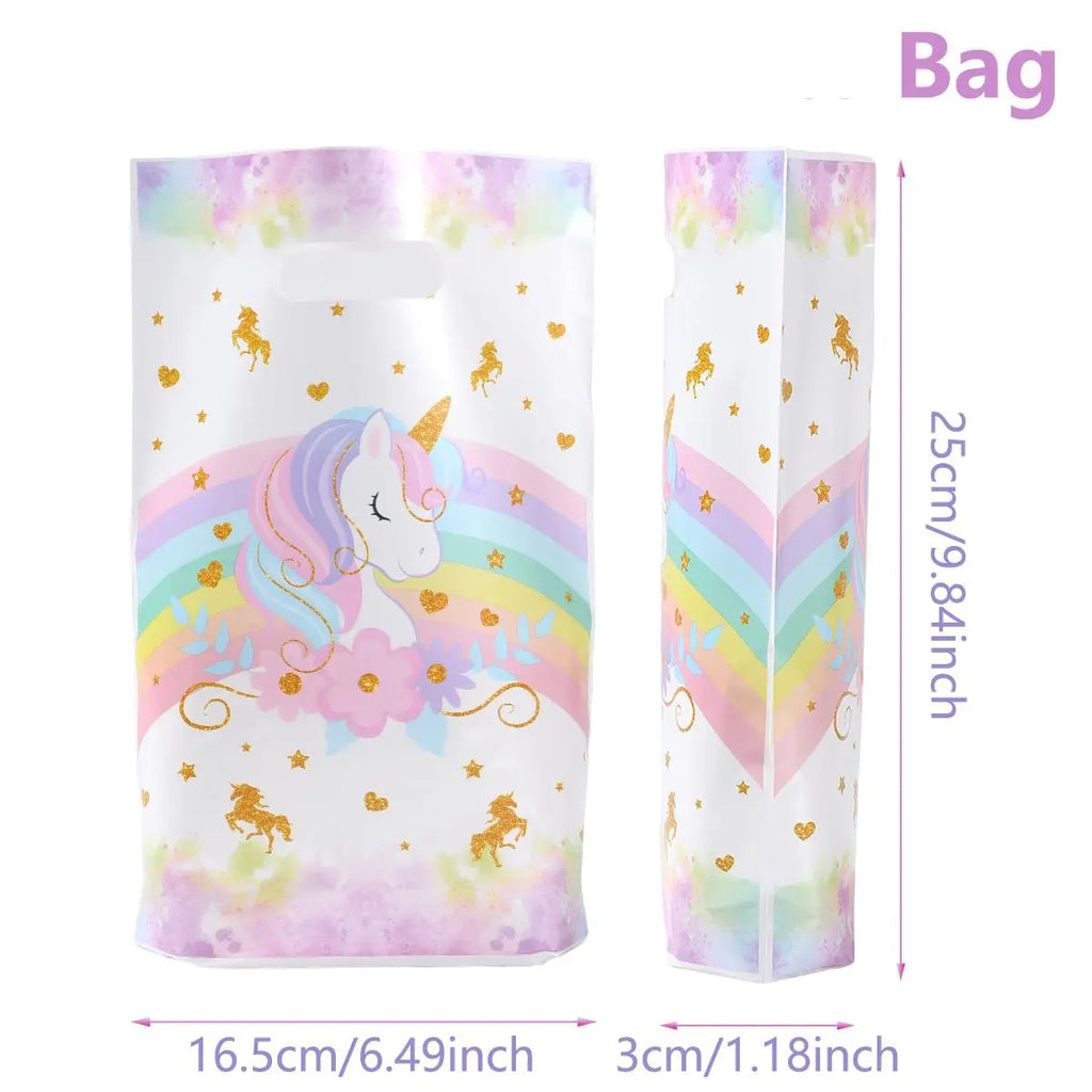 10/25/50pcs Handbag Candy Bags Unicorn Birthday Party Decor Kids Gift Packing Bag 1st Birthday Baby Shower Girl Party Supplies