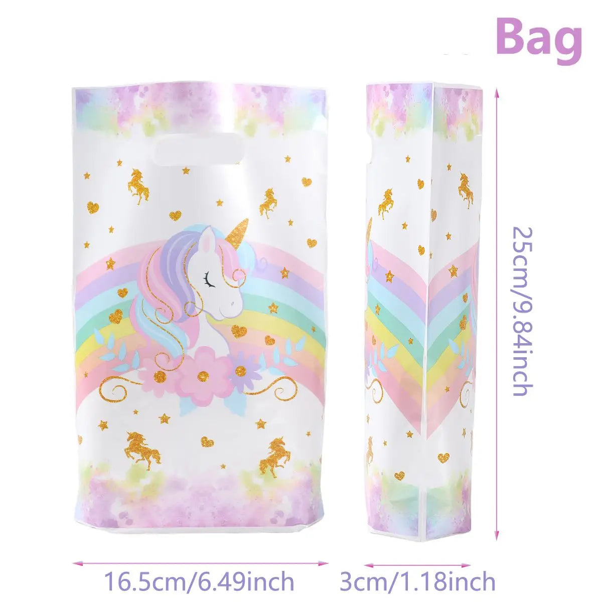 10/25/50pcs Handbag Candy Bags Unicorn Birthday Party Decor Kids Gift Packing Bag 1st Birthday Baby Shower Girl Party Supplies