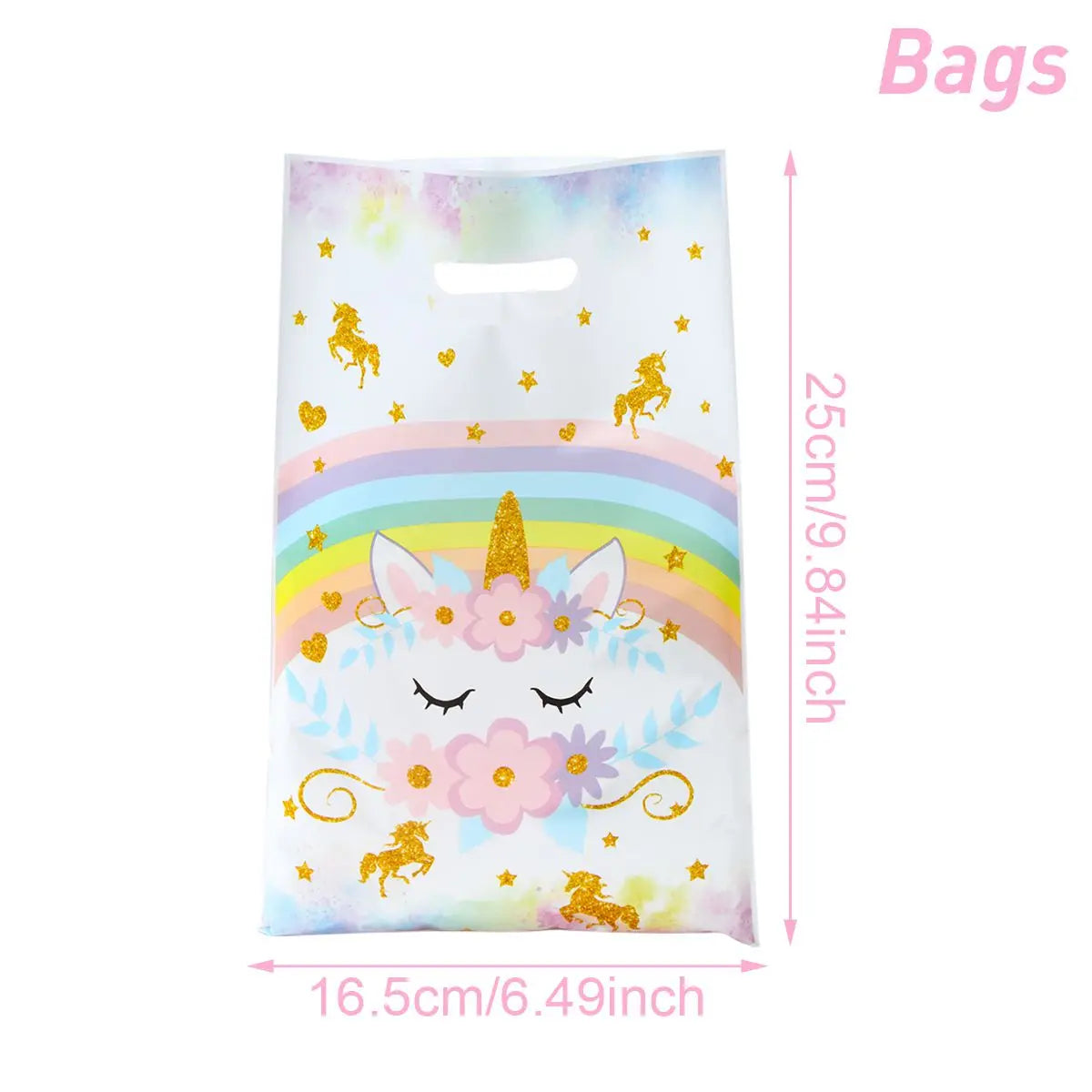 10/25/50pcs Handbag Candy Bags Unicorn Birthday Party Decor Kids Gift Packing Bag 1st Birthday Baby Shower Girl Party Supplies