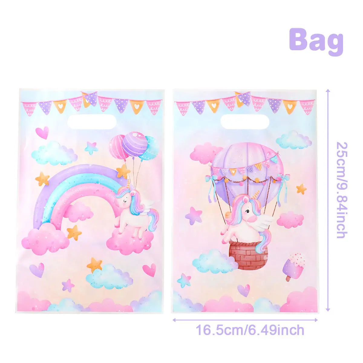 10/25/50pcs Handbag Candy Bags Unicorn Birthday Party Decor Kids Gift Packing Bag 1st Birthday Baby Shower Girl Party Supplies
